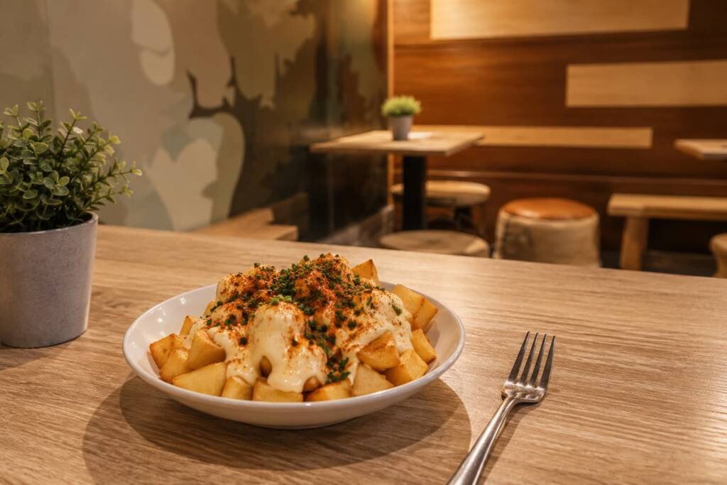 Patatas bravas en River 1973, en el centro de Salamanca